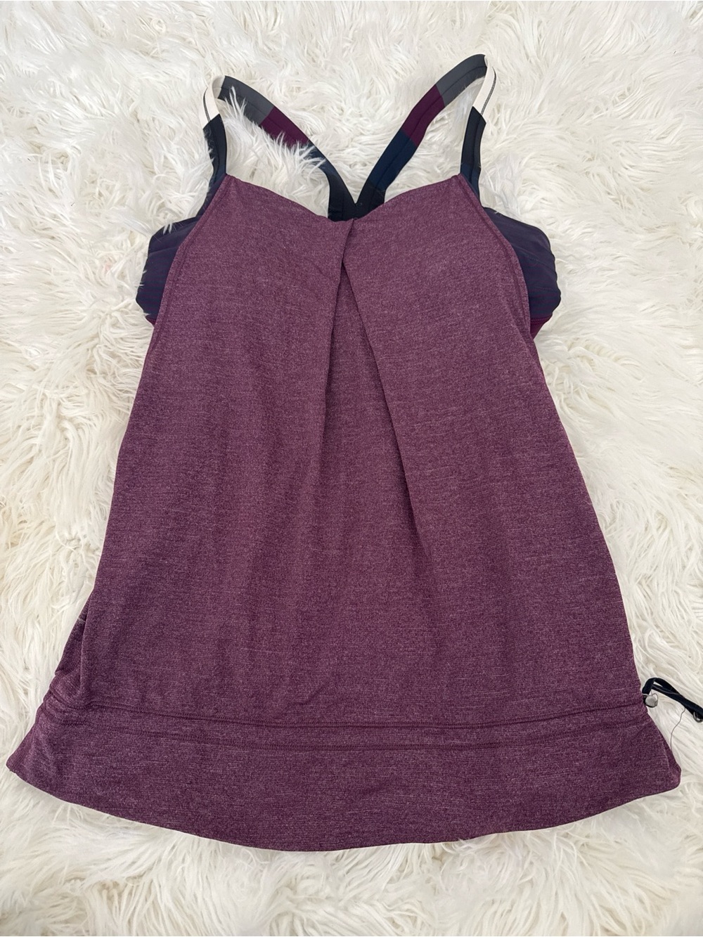 lululemon athletica Plum Heather Tank Top with Black Straps